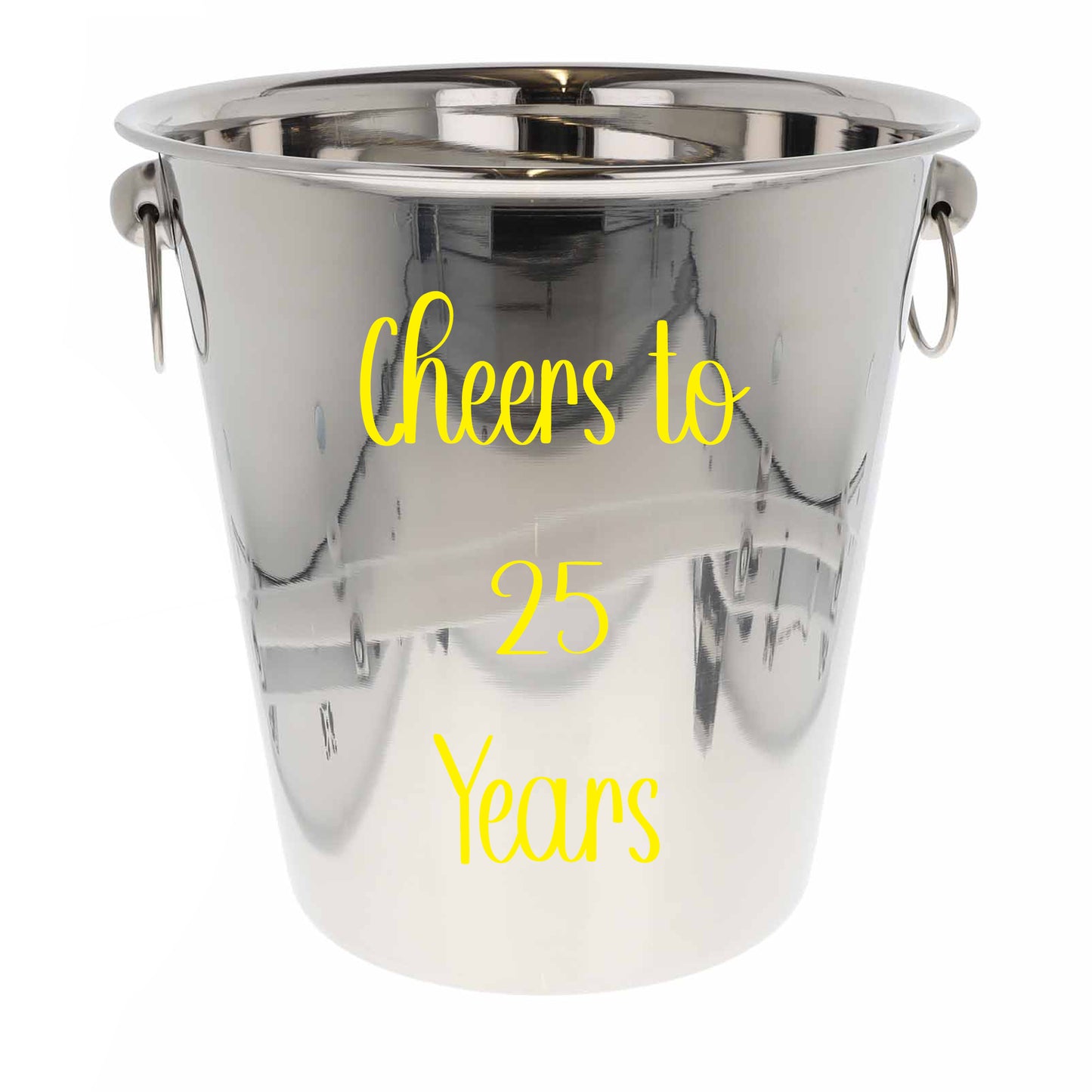 Personalised Silver Wedding Anniversary Ice Bucket With Matching Champagne Glasses - Always Looking Good -