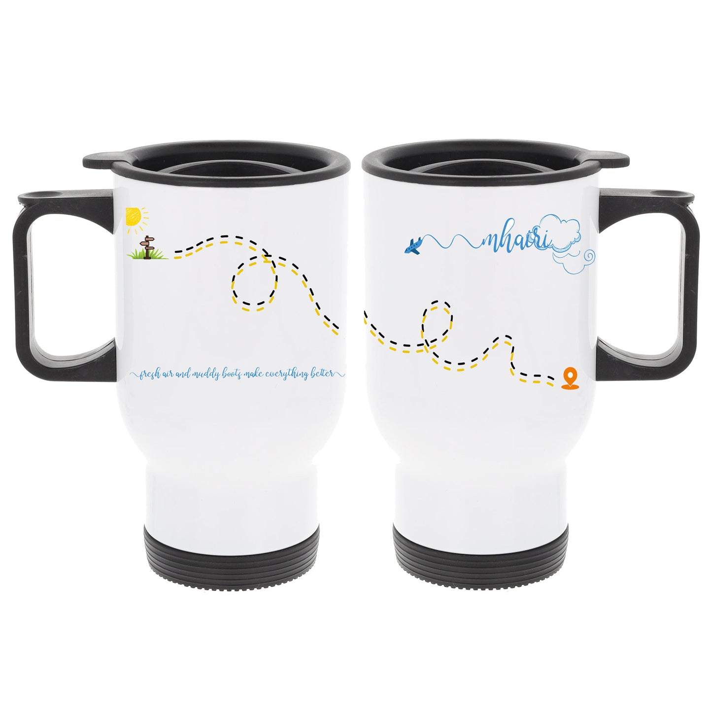 Personalised Walking Travel Mug Gift Set - Always Looking Good -