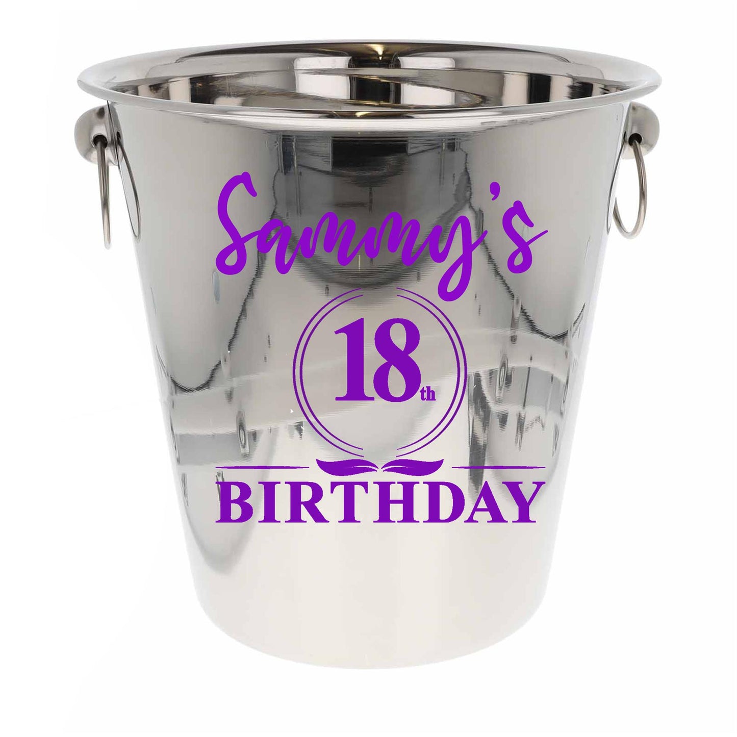 Personalised 18th Birthday Ice Bucket and Glass Gift with Name - Always Looking Good -