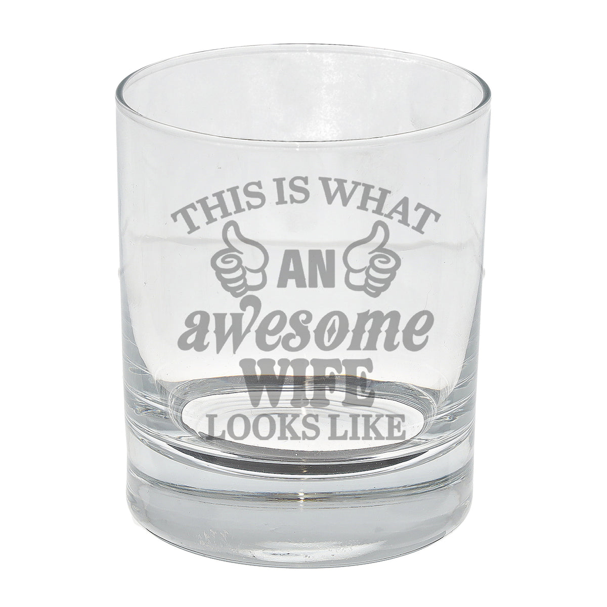 "This Is What An Awesome Person Looks Like" Novelty Engraved Whisky Glass - Always Looking Good -