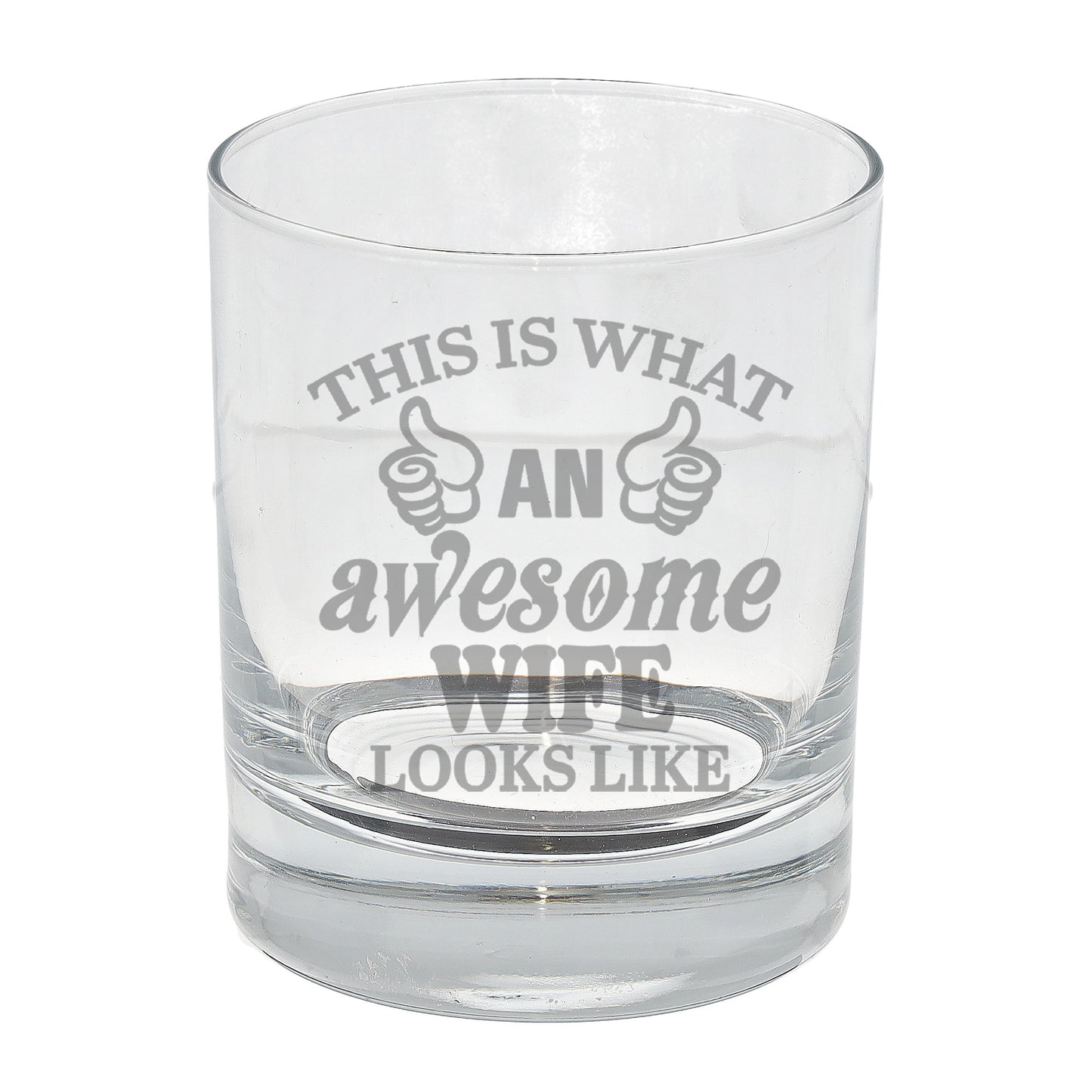 "This Is What An Awesome Person Looks Like" Novelty Engraved Whisky Glass - Always Looking Good -