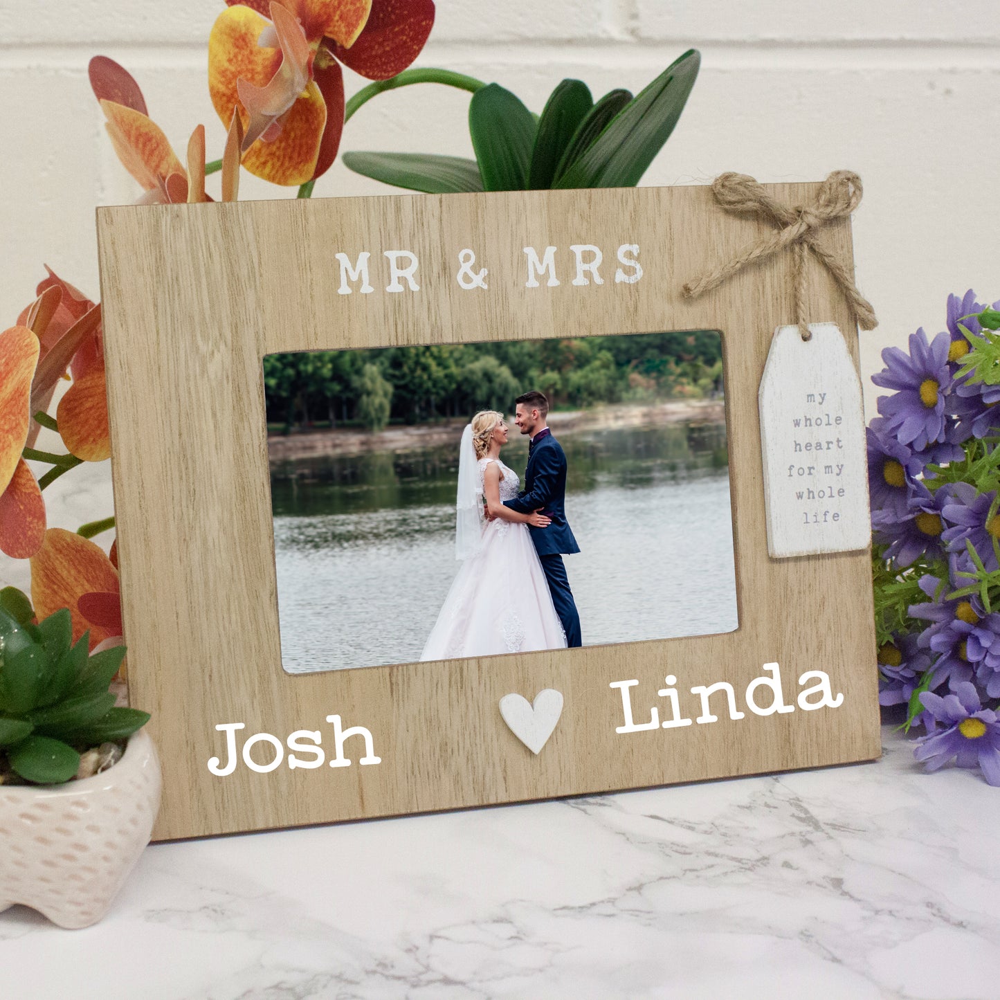 Personalised Mr & Mrs Wedding Photo Frame - Always Looking Good -