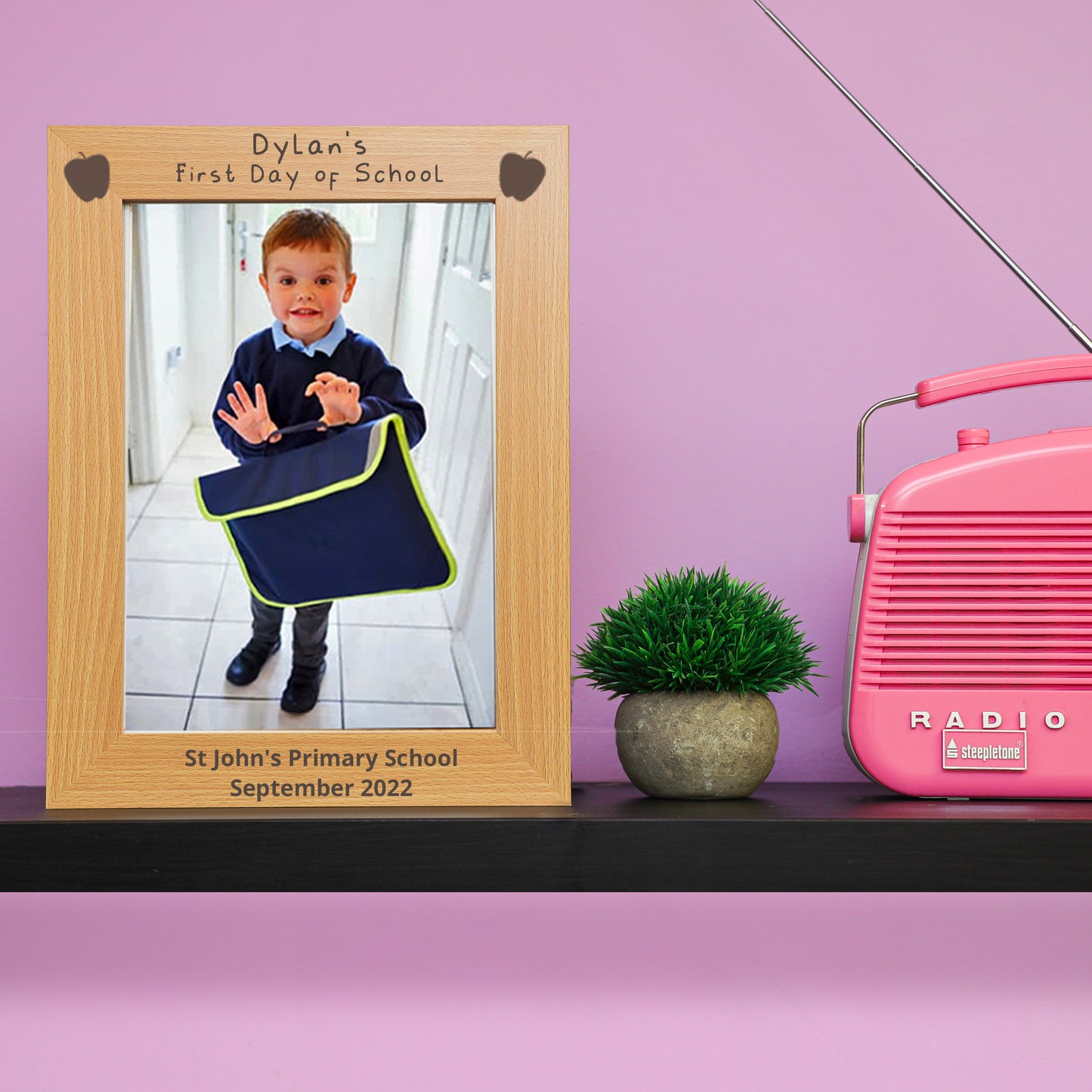Personalised First Day at School Wooden Photo Frame - Always Looking Good -