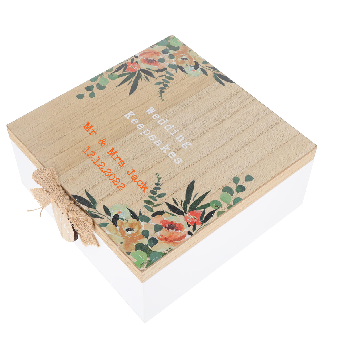 Personalised Wooden Wedding Keepsake Memory Box - Always Looking Good -