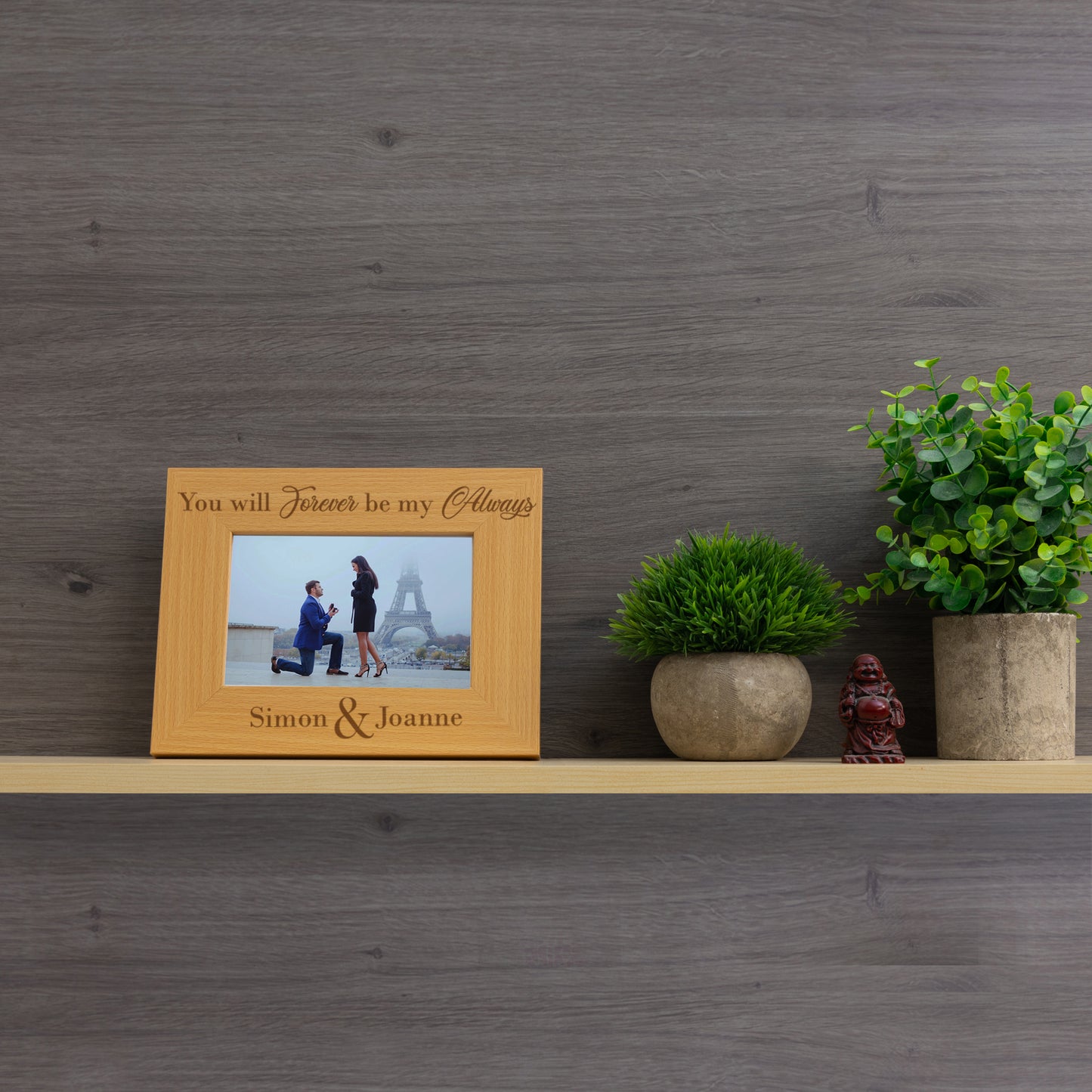 Personalised Engraved Couples Photo Frame - Forever and Always Design - Always Looking Good -