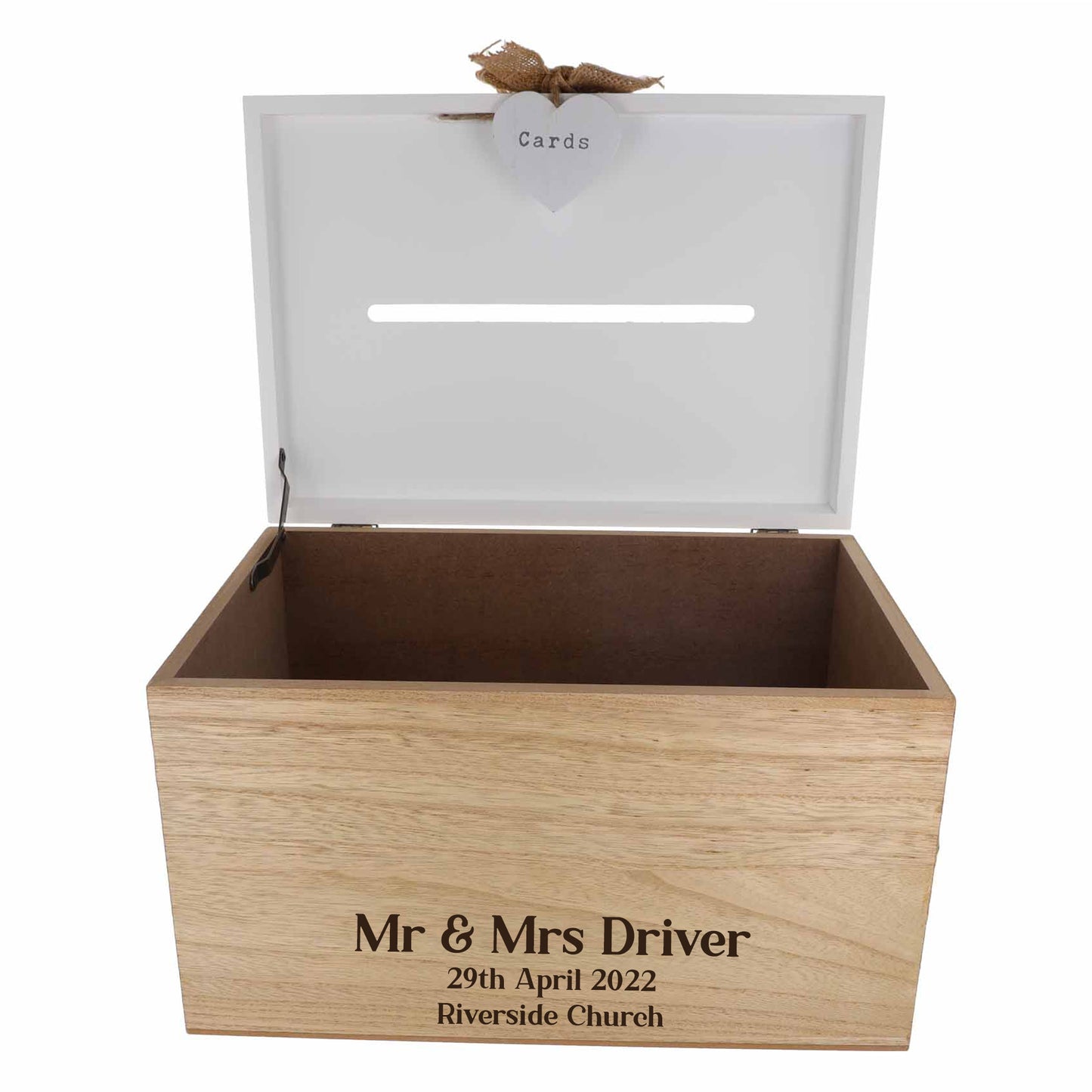 Personalised Engraved Wedding Card Wooden Memory Box - Always Looking Good -