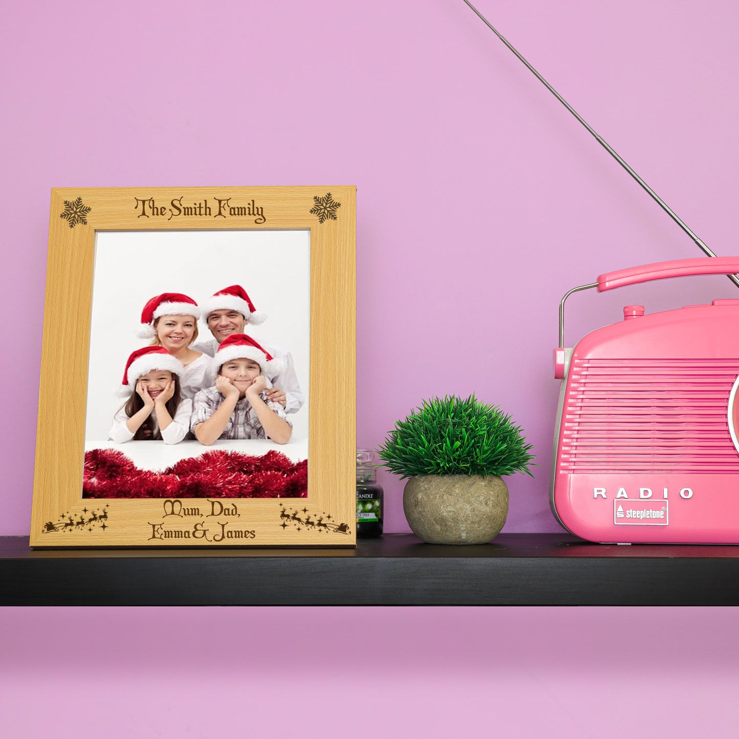 Personalised Engraved Family Christmas Photo Frame - Always Looking Good -