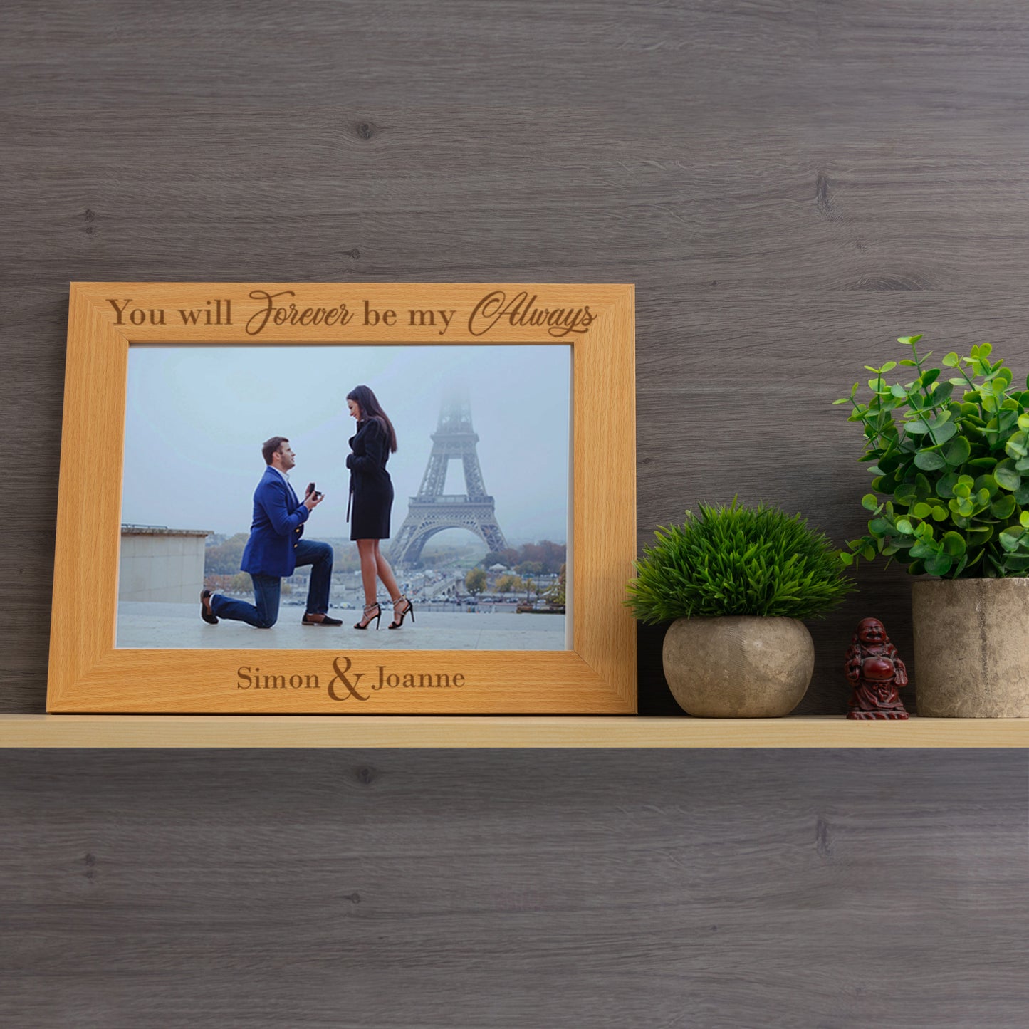 Personalised Engraved Couples Photo Frame - Forever and Always Design - Always Looking Good -