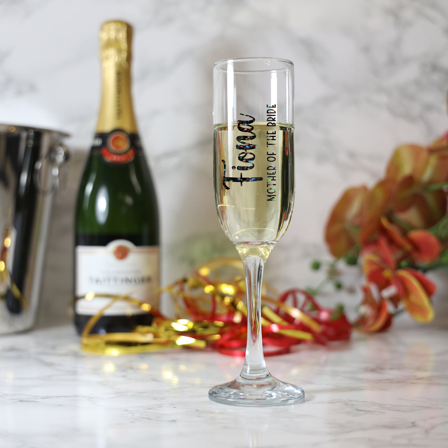 Personalised Wedding Party Champagne Flutes - Always Looking Good -