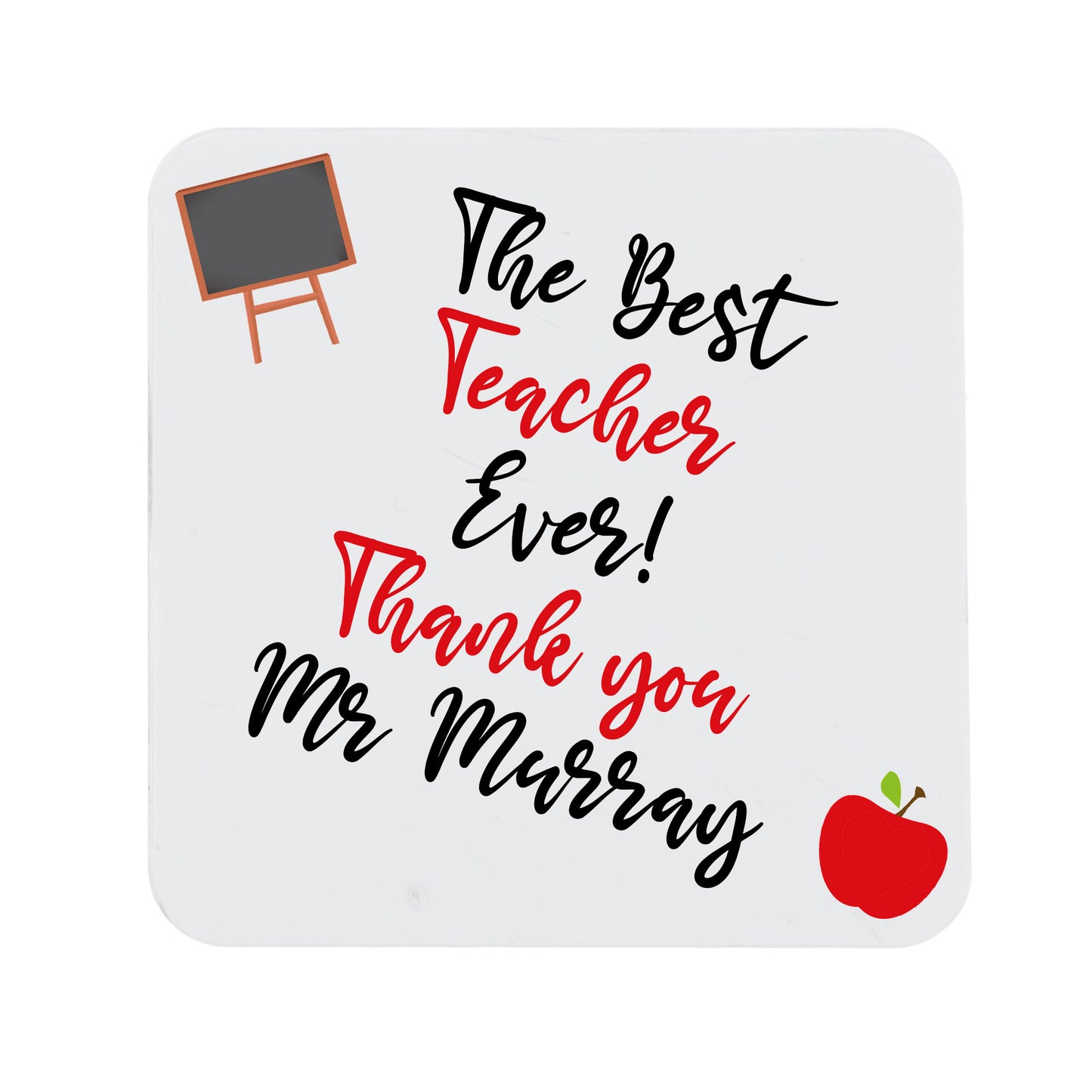 Personalised Teacher Thank you Gift Filled Mug & Coaster Set Red - Always Looking Good -