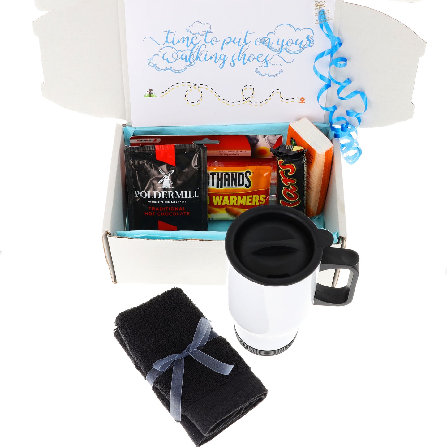 Personalised Walking Travel Mug Gift Set - Always Looking Good - Hot Chocolate
