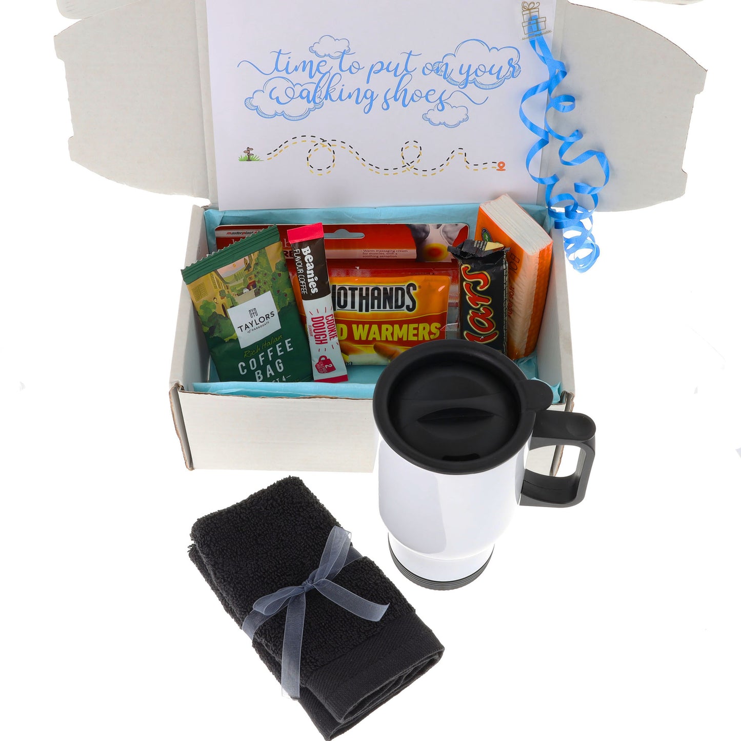 Personalised Walking Travel Mug Gift Set - Always Looking Good - Coffee