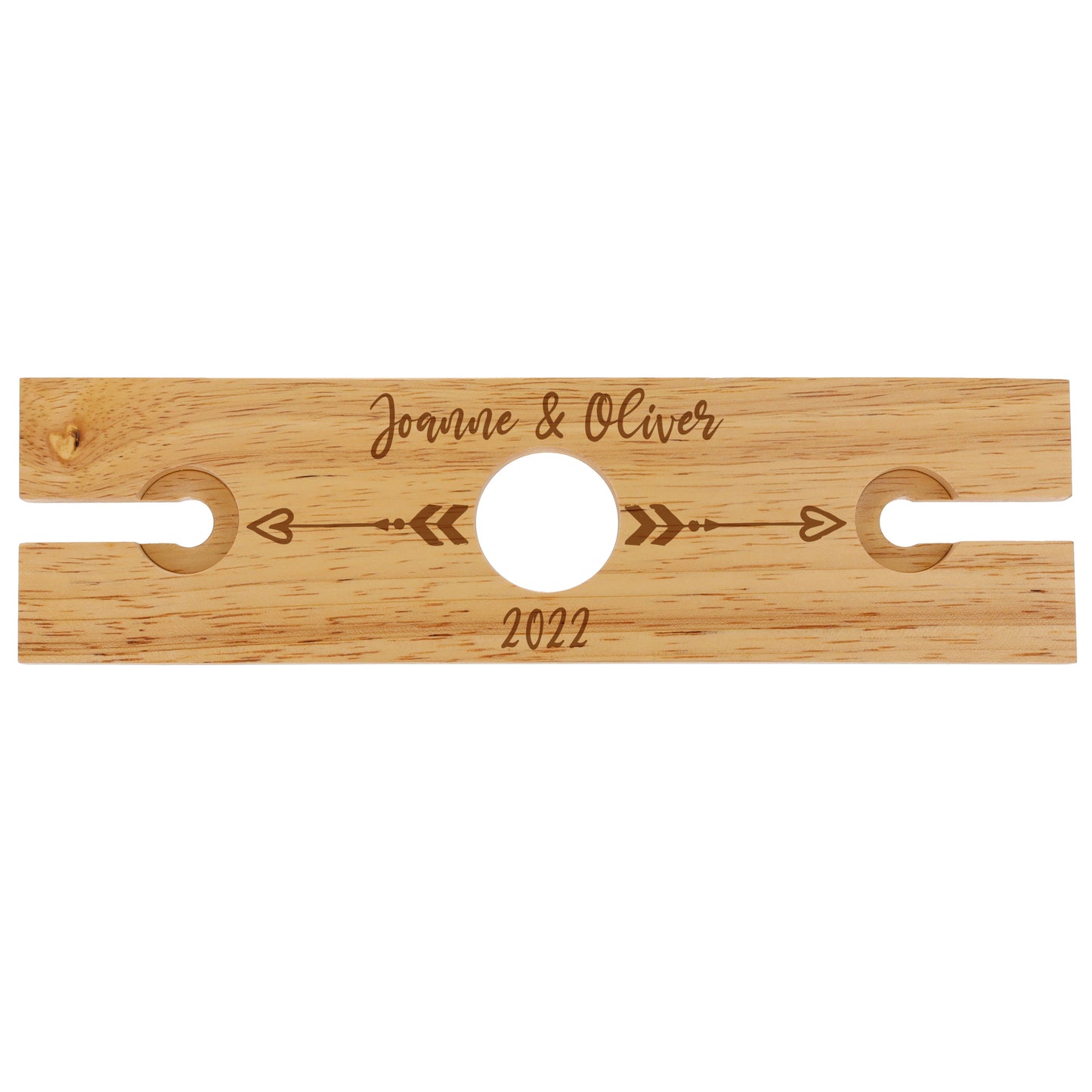 Engraved Personalised Wooden 2 Wine Glass Butler Caddy With Names - Always Looking Good - Wine Butler Only