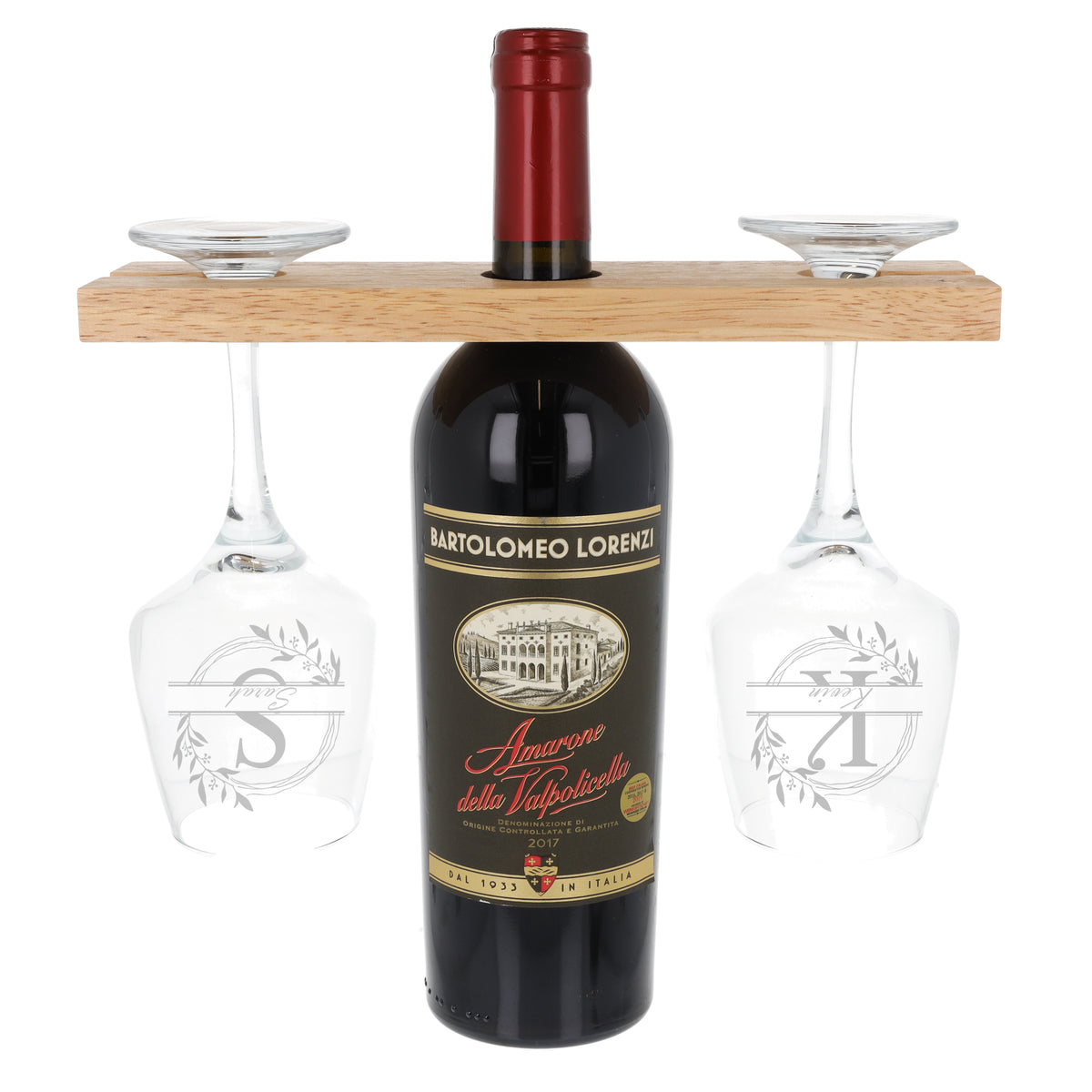 "Wine O'Clock" Engraved Wooden Wine Glass Butler Caddy – For 2/4 Glasses
- Always Looking Good -