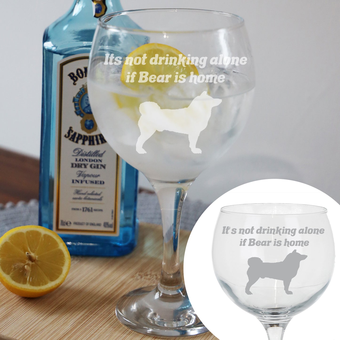 Personalised Dog Breed Engraved Gin Glass Gift - Always Looking Good -