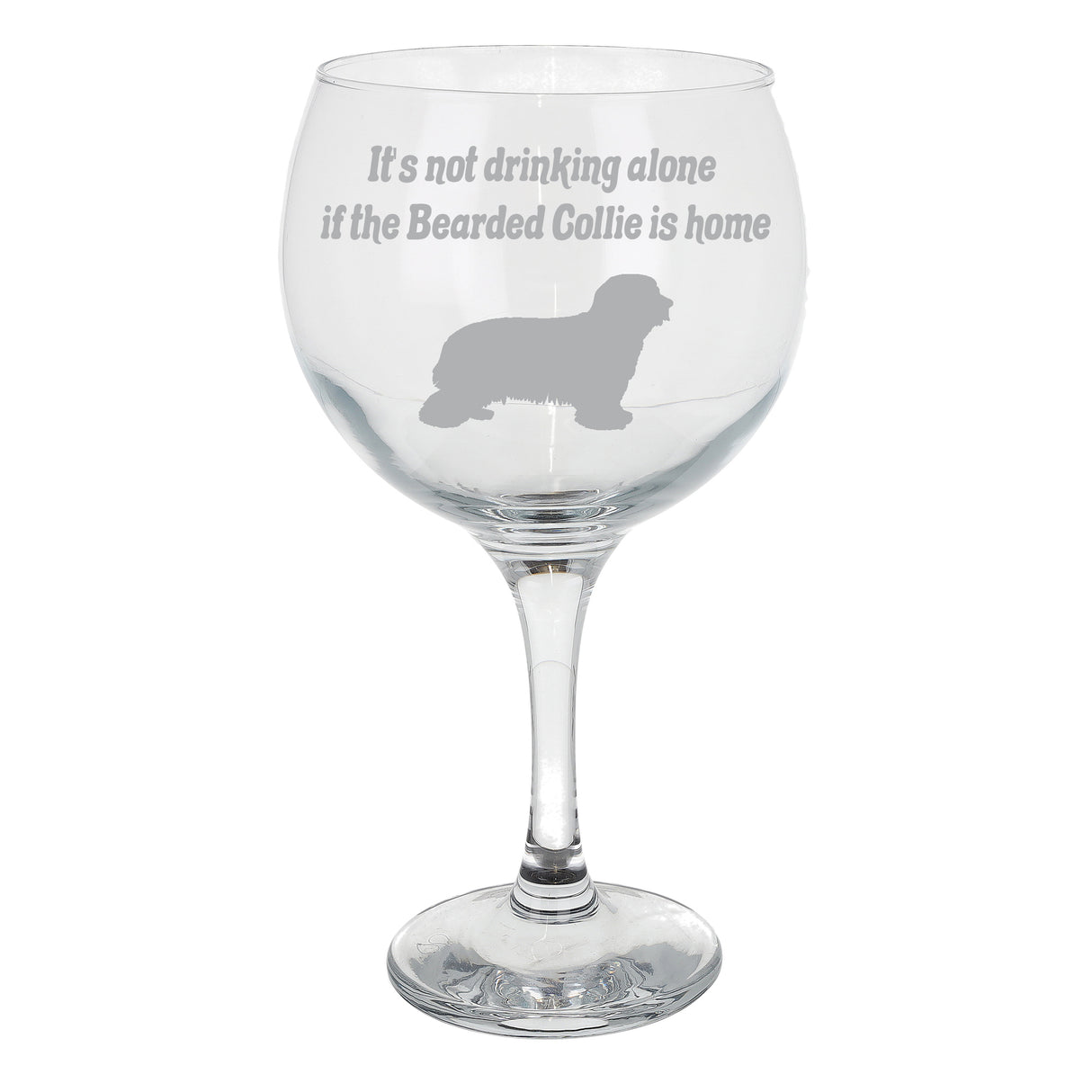 Personalised Dog Breed Engraved Gin Glass Gift - Always Looking Good -