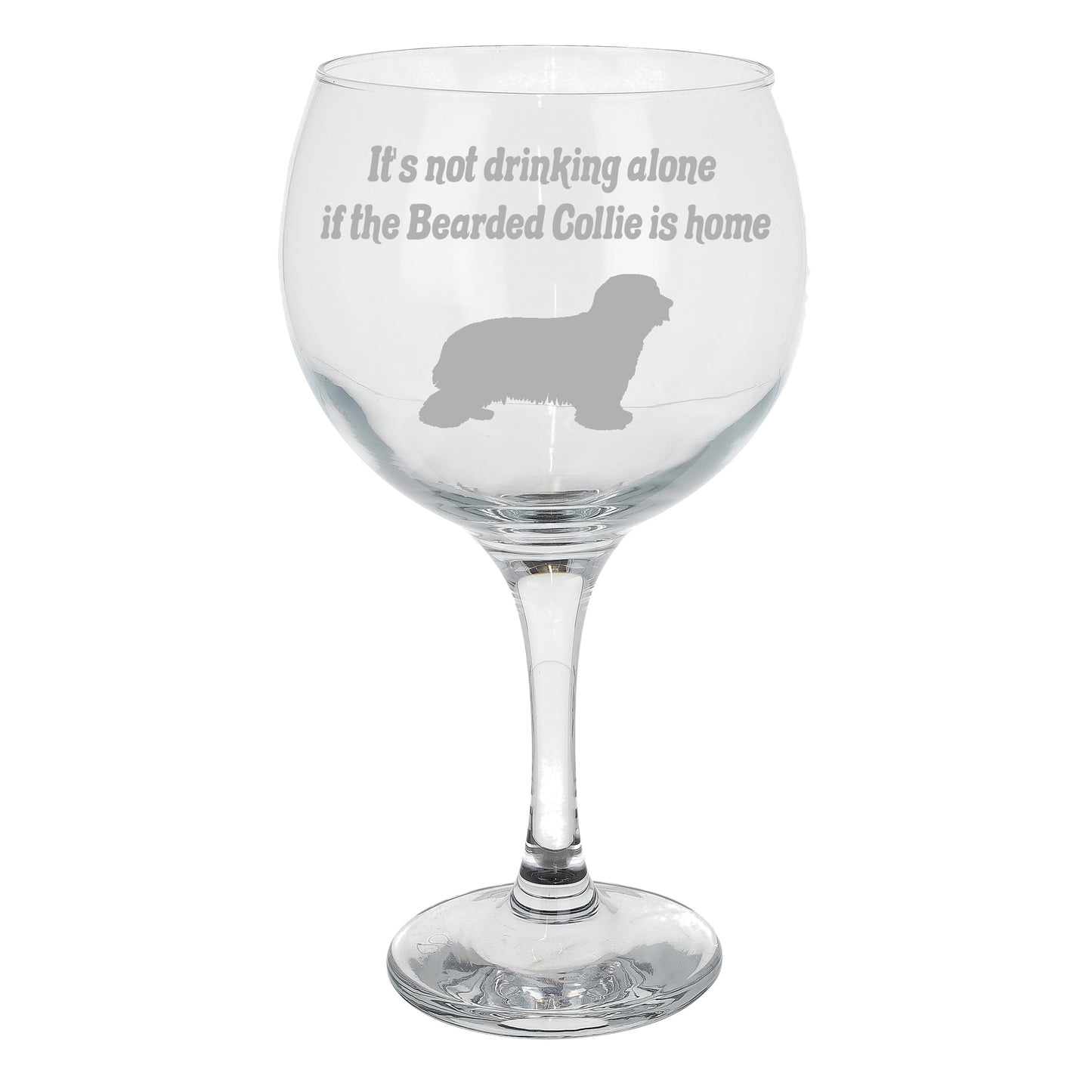 Personalised Dog Breed Engraved Gin Glass Gift - Always Looking Good -