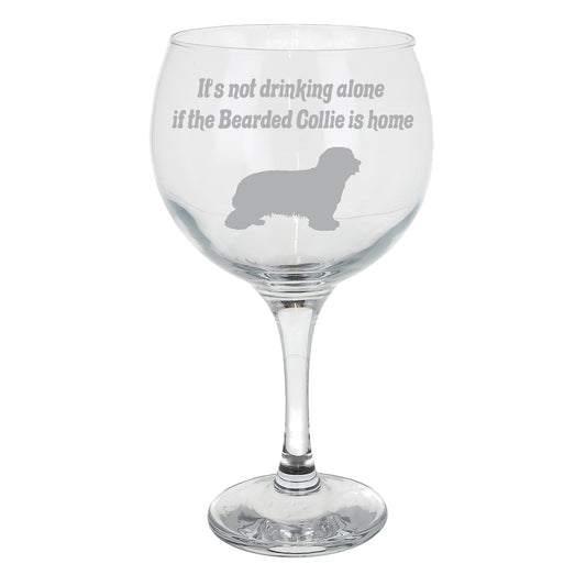 Personalised Dog Breed Engraved  Gin Glass Gift - Always Looking Good -