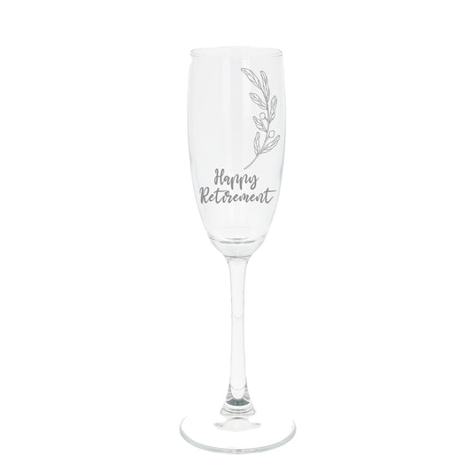 Personalised Champagne Glass For Retirement Gift - Always Looking Good -
