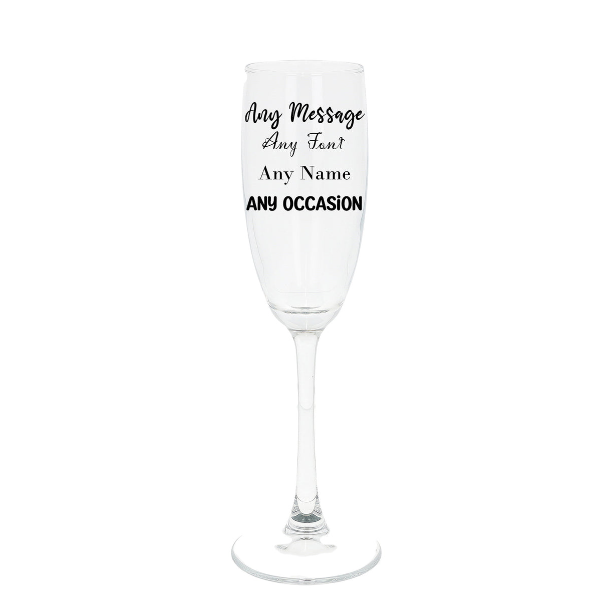 Create Your Own Standard Engraved Personalised Champagne Flute - Always Looking Good -