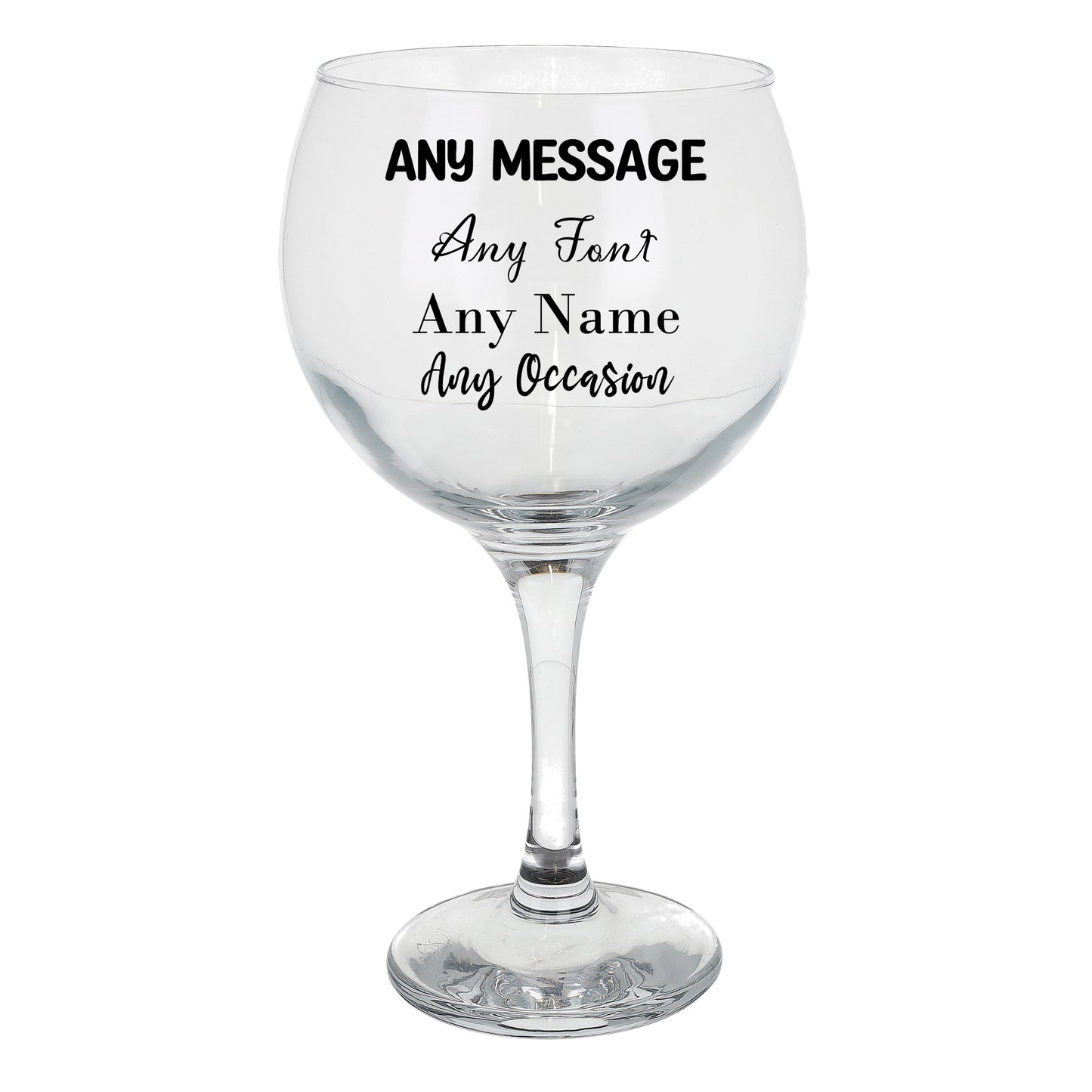 Create Your Own Personalised Engraved Gin Balloon Glass - Always Looking Good -