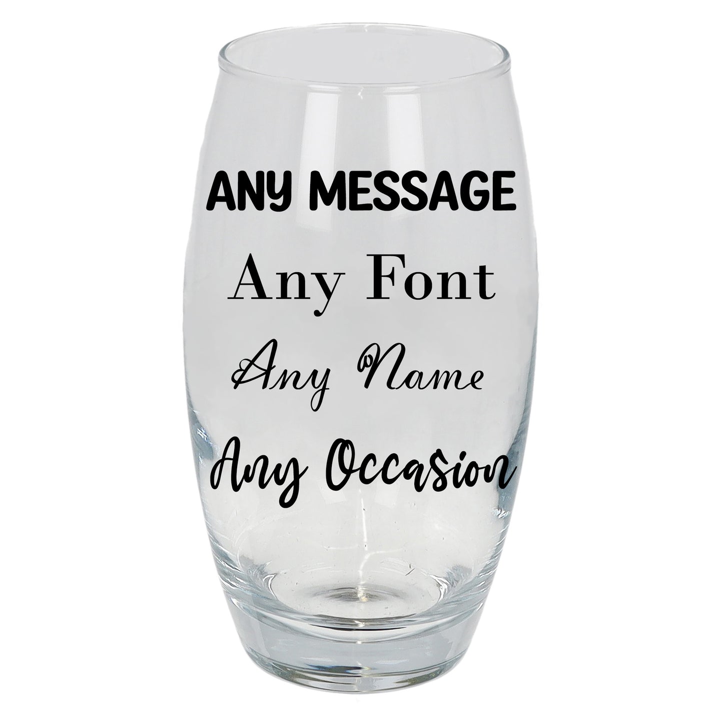 Create Your Own Personalised Engraved Tumbler Glass Large - Always Looking Good -