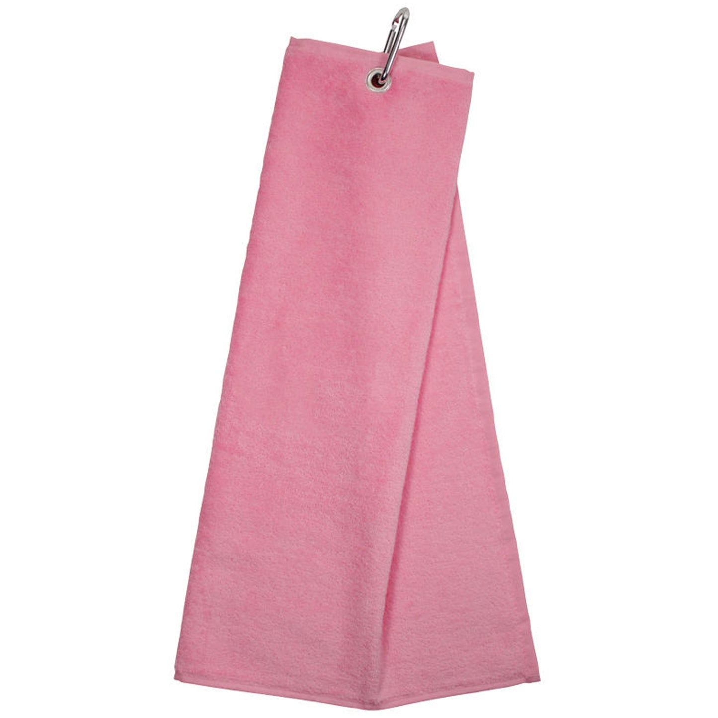Personalised Embroidered Tri Fold TENNIS Towel Trifold with Carabiner Clip - Always Looking Good - Pink