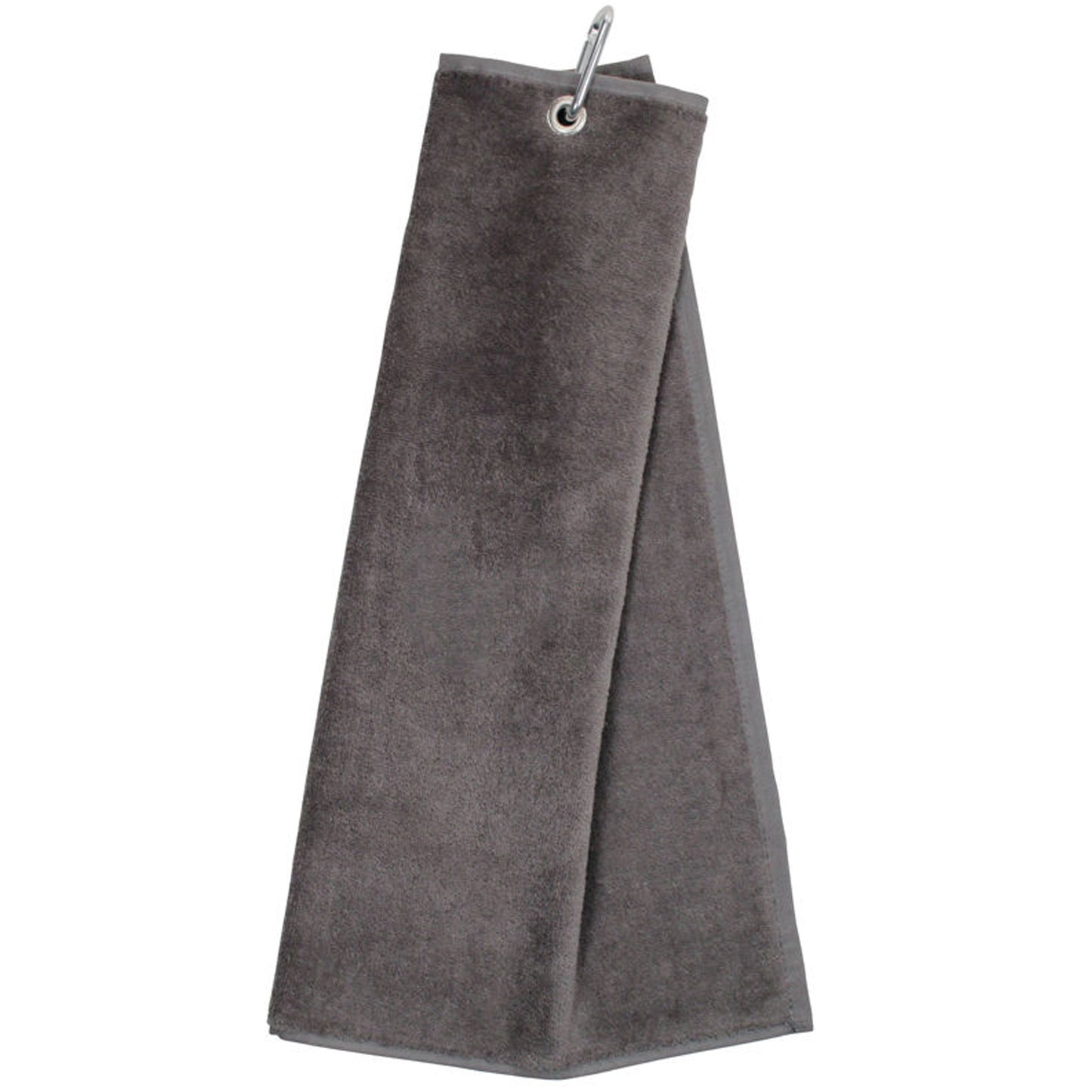 Personalised Embroidered Tri Fold TENNIS Towel Trifold with Carabiner Clip - Always Looking Good - Grey