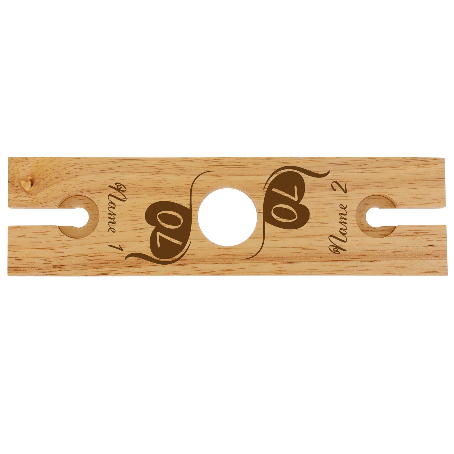 Engraved Personalised Anniversary Wooden 2 Wine Glass Butler Caddy - Always Looking Good -