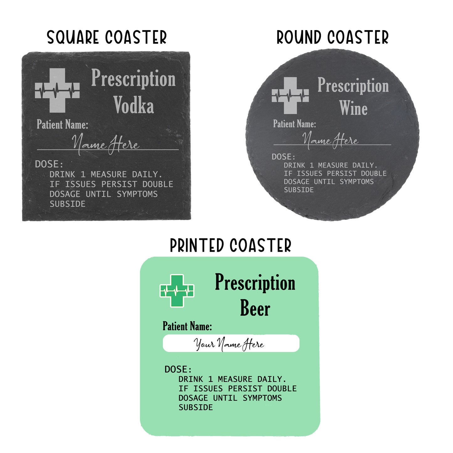 Personalised Engraved ANY GLASS ANY DRINK Prescription Design - Always Looking Good -