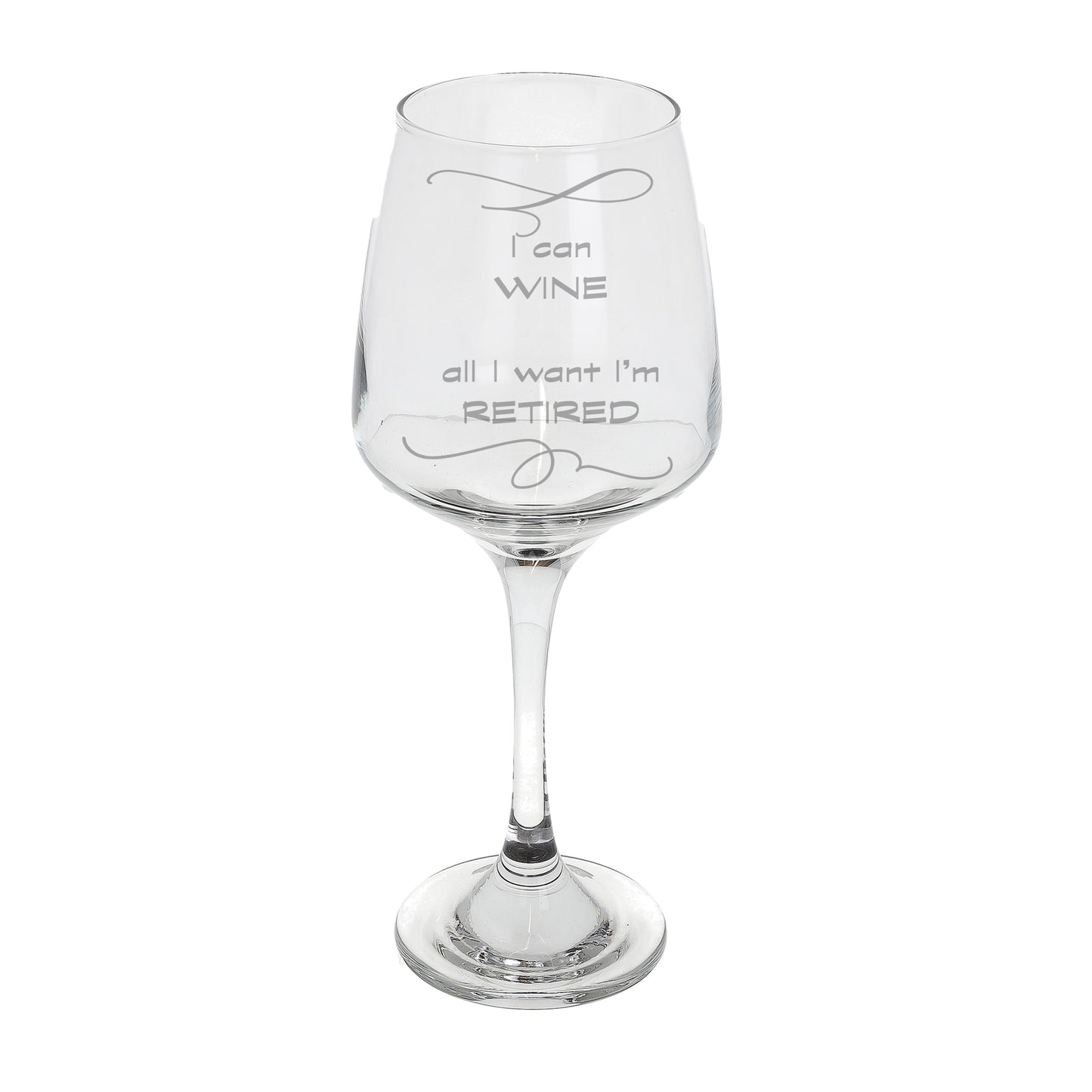 Personalised Engraved Retirement Wine Glass For Retirement Gift - Always Looking Good -