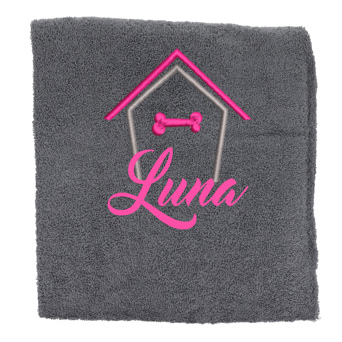 Personalised Dog Towel Pet's Name Embroidered - Always Looking Good -