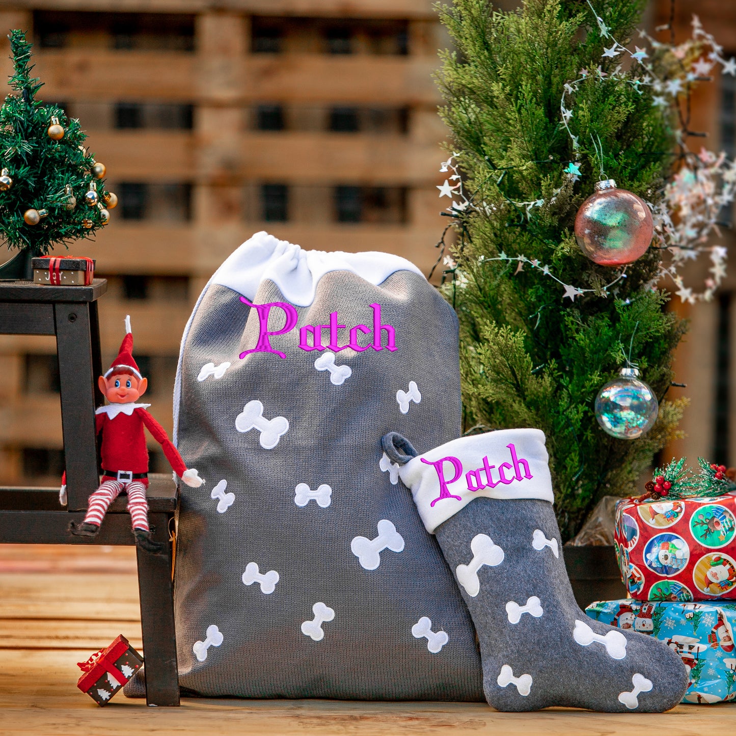 Personalised Pets Christmas Santa Sack & Stocking for Dogs - Always Looking Good -