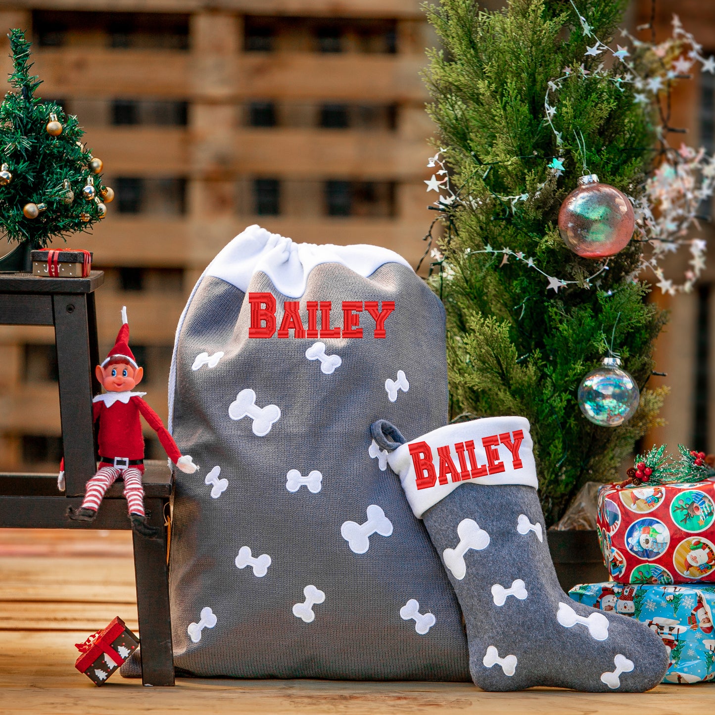 Personalised Pets Christmas Santa Sack & Stocking for Dogs - Always Looking Good -