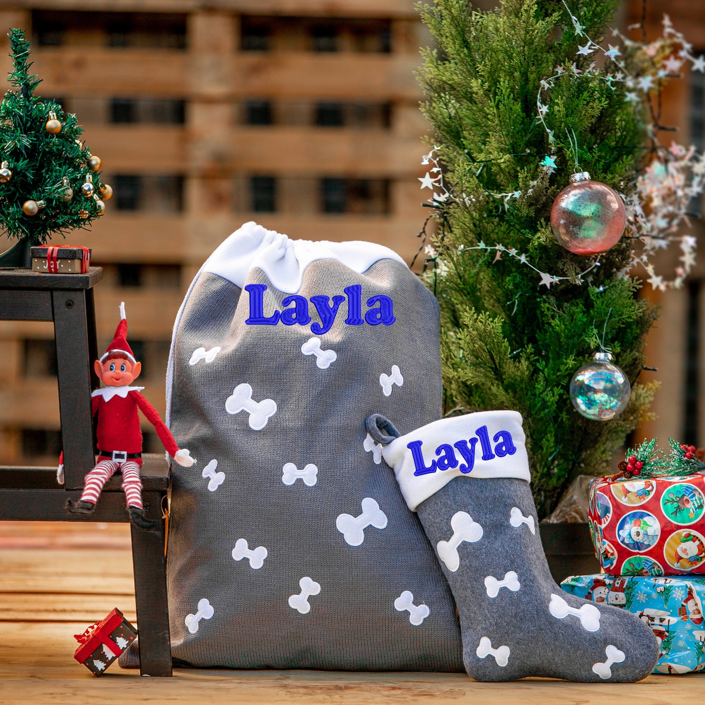Personalised Pets Christmas Santa Sack & Stocking for Dogs - Always Looking Good -