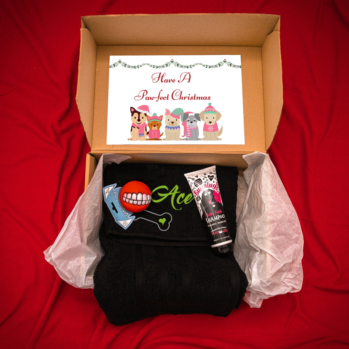Personalised Embroidered Dog Towel Hamper | New Puppy Gift | Dog Birthday Hamper - Always Looking Good -