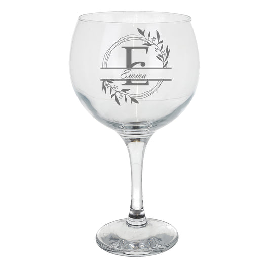 Personalised Engraved Initial Monogram Gin Glass Gift - Always Looking Good -