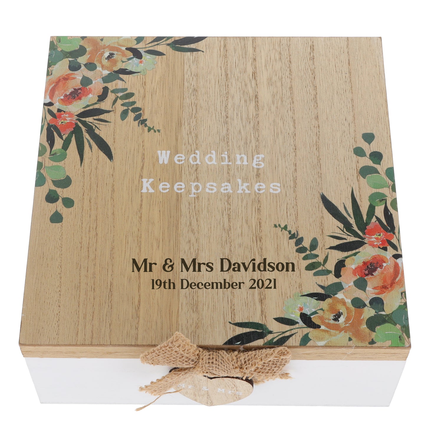 Personalised Engraved Wooden Wedding Memory Box - Always Looking Good -