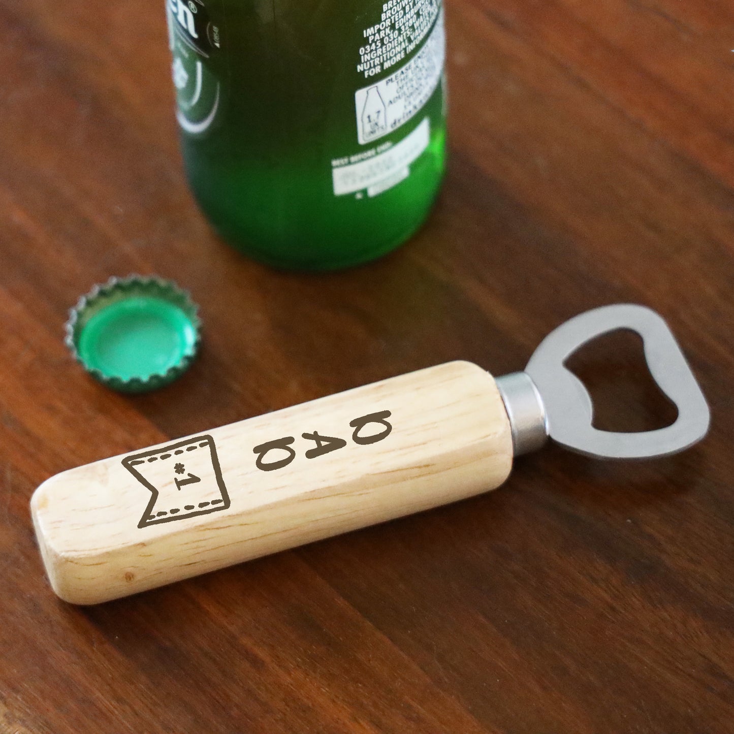 Personalised Engraved Wooden Bottle Opener Fathers Day Gift - Always Looking Good -