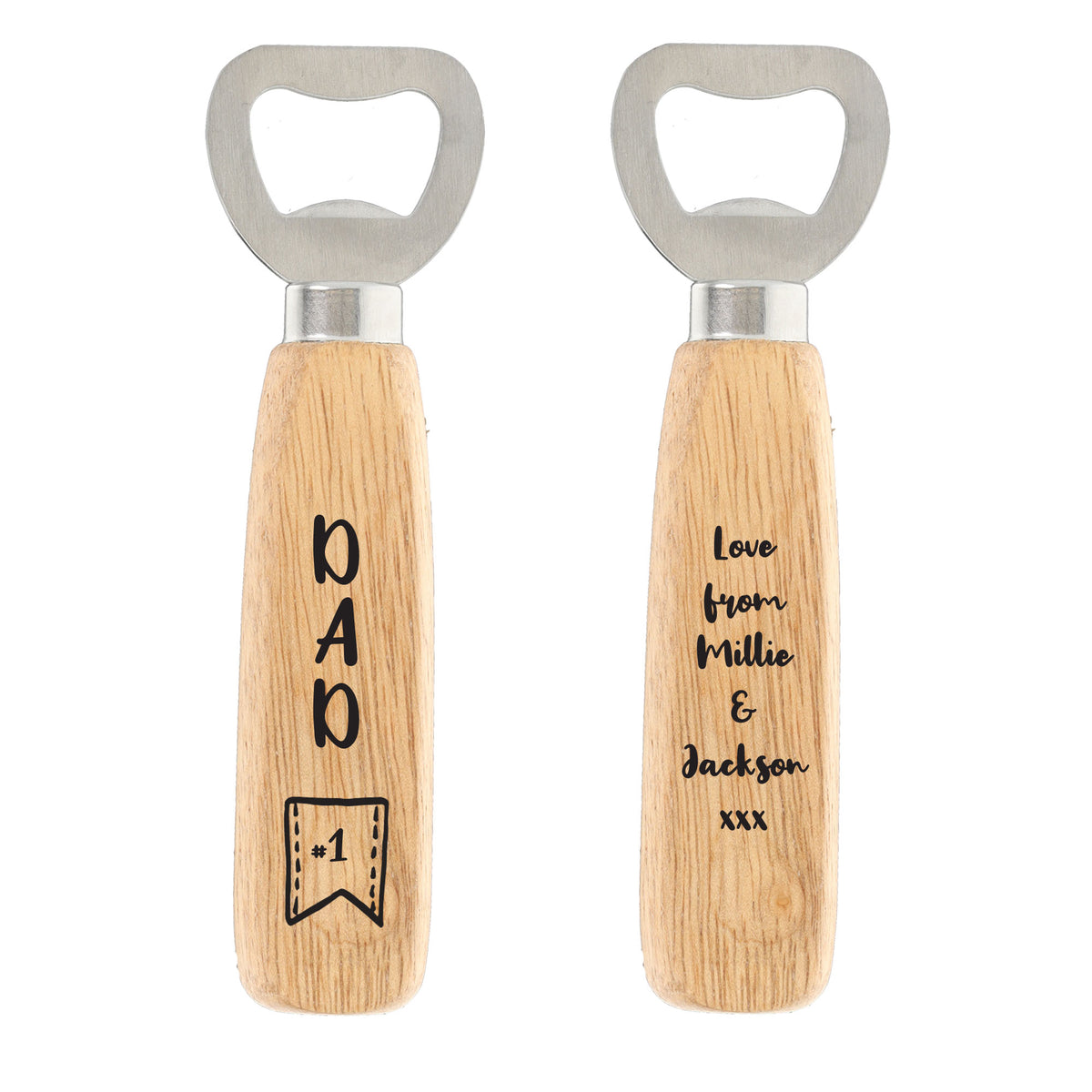 Personalised Engraved Wooden Bottle Opener Fathers Day Gift - Always Looking Good -
