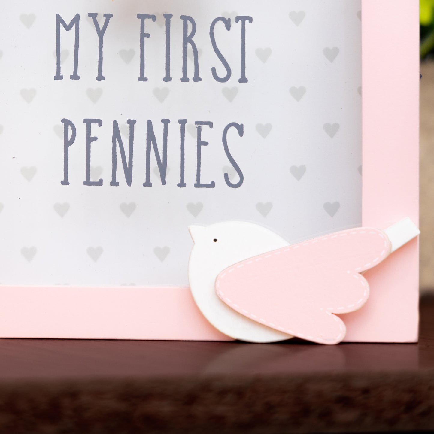 Personalised Engraved Pink Money Box Frame Piggy Bank New Baby Girl Gift - Always Looking Good -