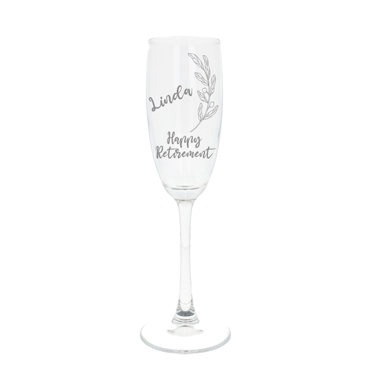 Personalised Champagne Glass For Retirement Gift - Always Looking Good -