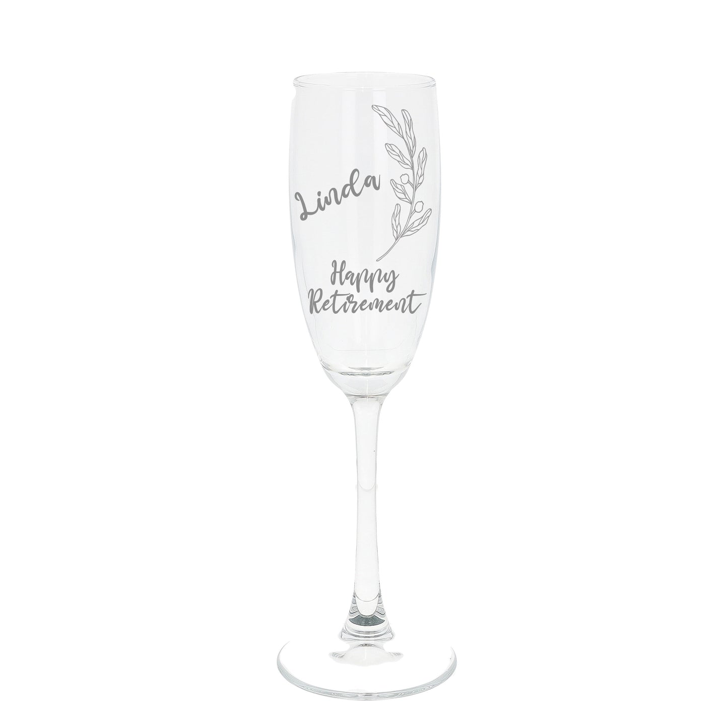 Personalised Champagne Glass For Retirement Gift - Always Looking Good -