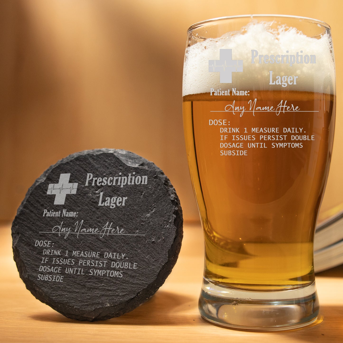 Personalised Engraved ANY GLASS ANY DRINK Prescription Design - Always Looking Good -