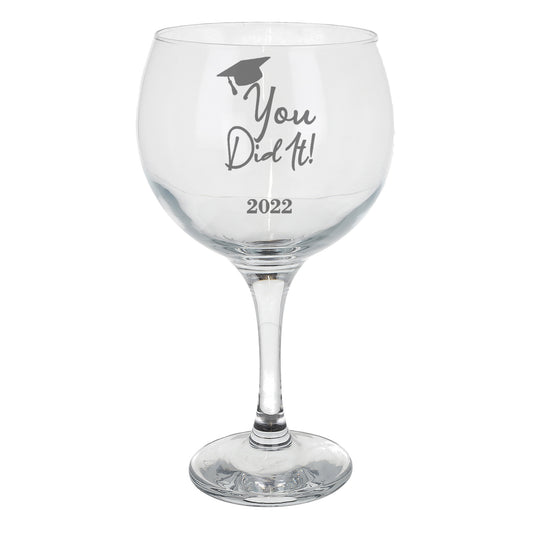 Personalised Engraved Graduation Chunky Gin Glass - Always Looking Good -