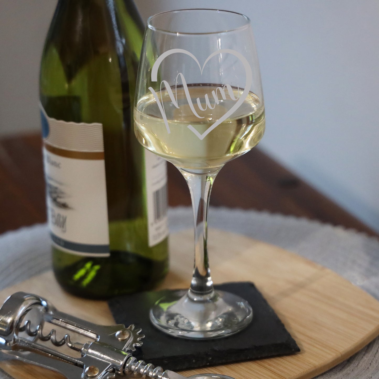 Personalised Engraved Heart & Name Wine Glass - Always Looking Good -