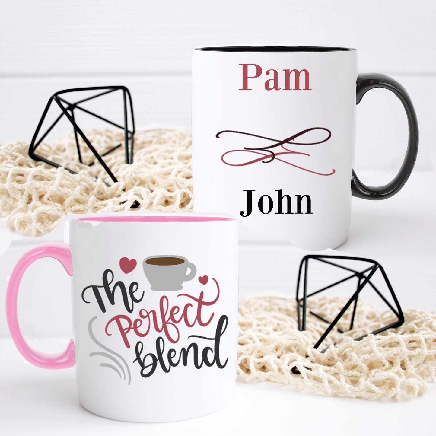 Personalised Perfect Blend Couples Matching Mug Set Gift - Always Looking Good -