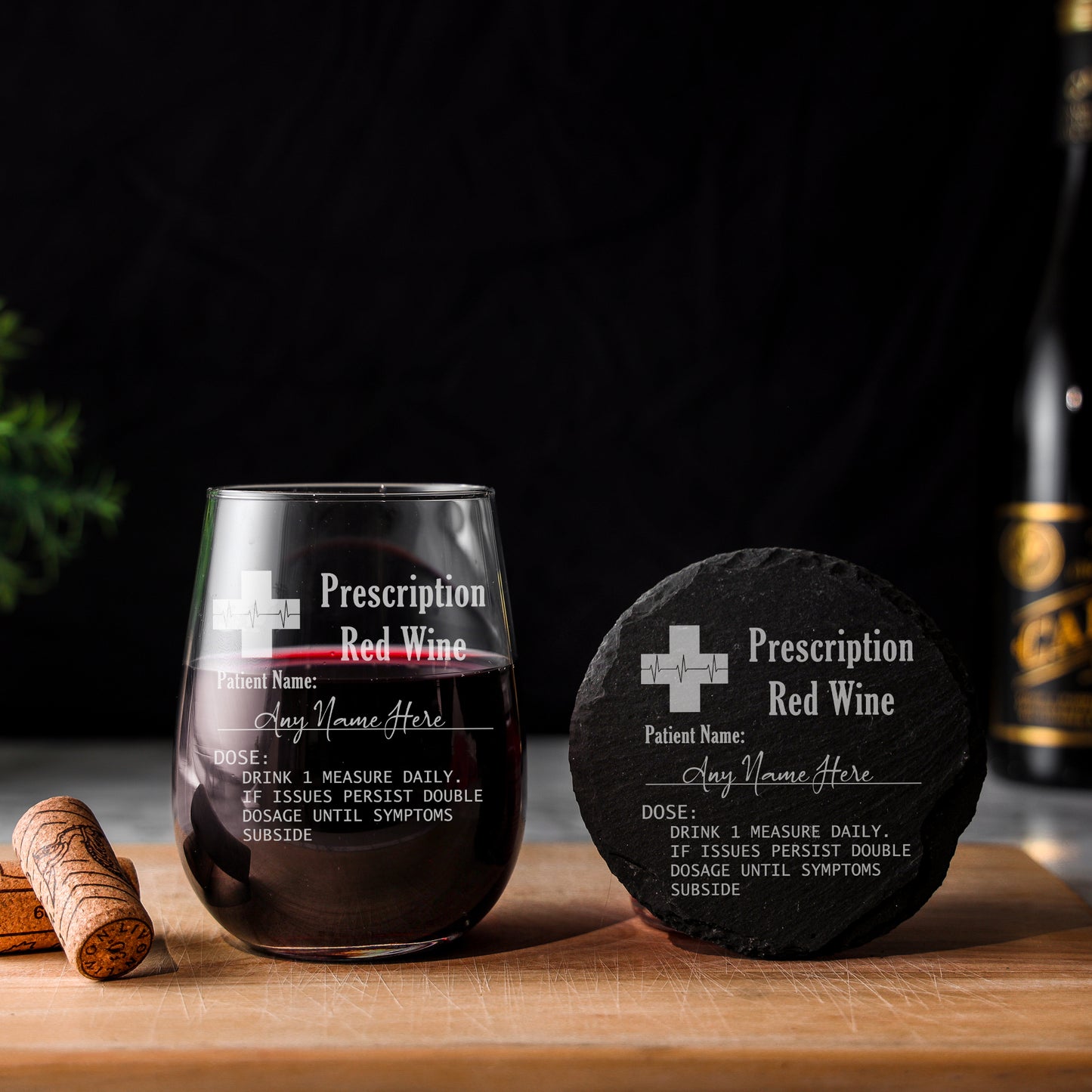 Personalised Engraved ANY GLASS ANY DRINK Prescription Design - Always Looking Good -