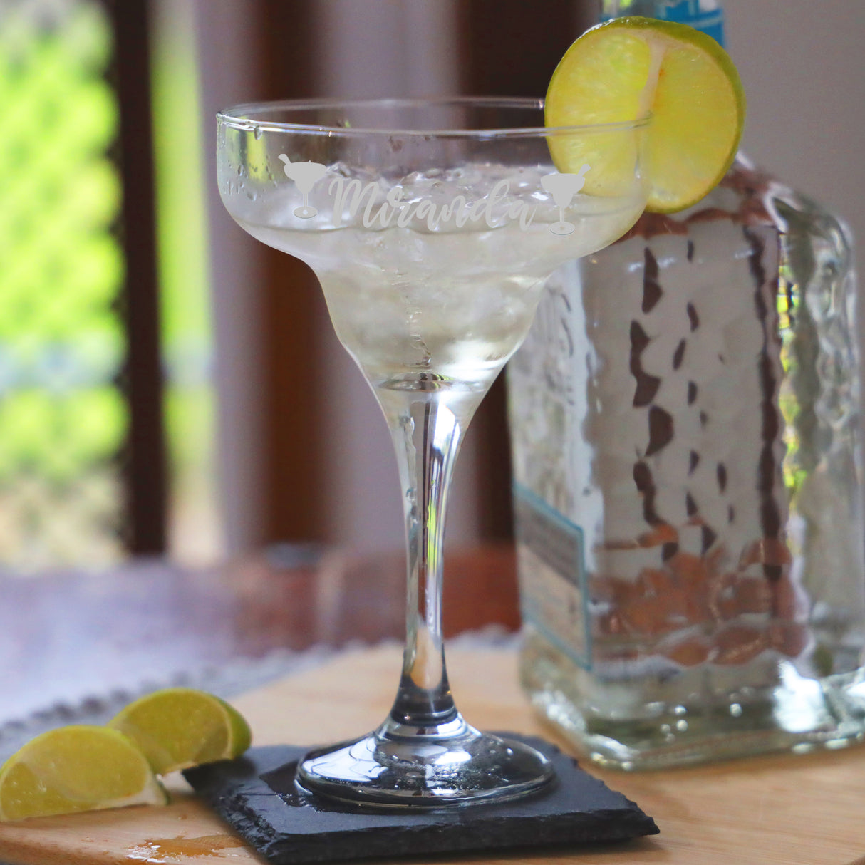 Personalised Cocktail Occasion Filled Engraved Margarita Glass - Always Looking Good -