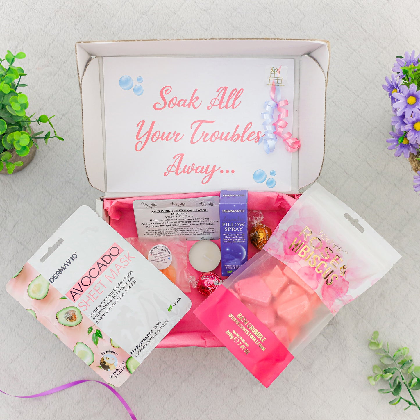 Medium Bath Crumble And Spa Gift Box With Hand Written Gift Card
- Always Looking Good -